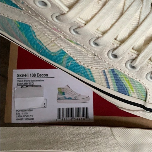 VANS SK8-Hi 138 DECON RESIN SWIRL Marshmallow WMNS - Picture 6 of 16
